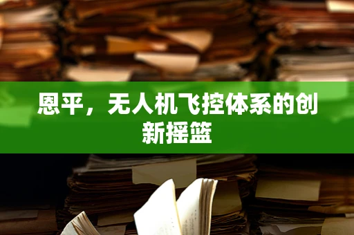 恩平，无人机飞控体系的创新摇篮